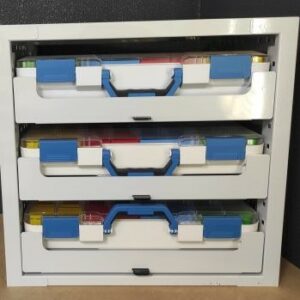 BLOC 3 TIROIRS AVEC MALLETTES EN PLASTIQUE